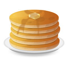 Hot cakes concept illustration vector food dessert