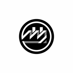 Company logo design. factory logo with chimney