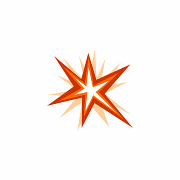 Radiant logo design. explosion light logo. surprise logo