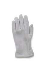 Warm fleece sports glove with the left hand insulated on a white background.