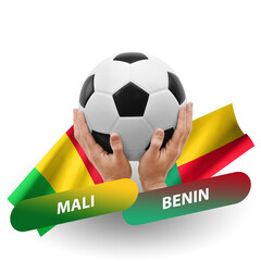 Soccer football competition match, national teams mali vs benin