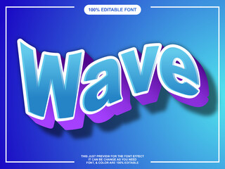 Blue Wave editable text For Illustrator Editable Graphic Style Text Effect
