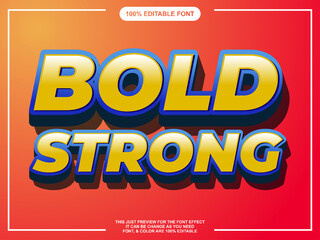 Fototapeta premium Modern Bold adn Strong editable text For Illustrator Editable Graphic Style Text Effect 
