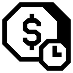 time is money icon illustration