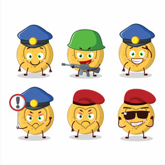 A dedicated Police officer of dalgona candy love mascot design style