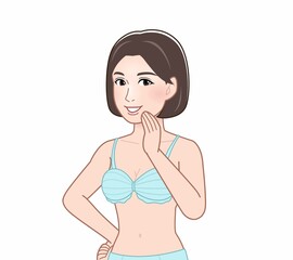 Fototapeta premium かわいい下着姿の女性