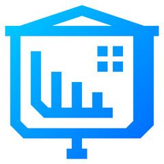 Obraz premium analysis presentation icon illustration