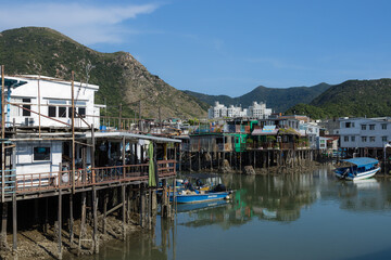 Fototapeta na wymiar Traditional fishing village in Hong Kong