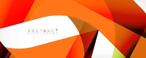 Geometric abstract background - multicolored abstract shapes on white. Vector Illustration For Wallpaper, Banner, Background, Landing Page