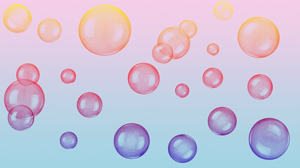 flying bubble colorful