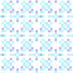 模様　正方形　ブルー系