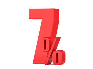 7 Percent off 3d Sign on White Background, Special Offer 7% Discount Tag, Sale Up to 7 Percent Off,big offer, Sale, Special Offer Label, Sticker, Tag, Banner, Advertising, offer Icon