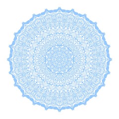 細かな丸型レース模様　ブルー