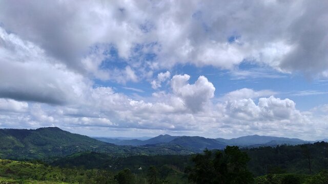 clouds over the mountains