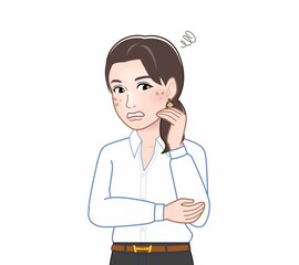 Fototapeta premium セクシーなYシャツを着た女性