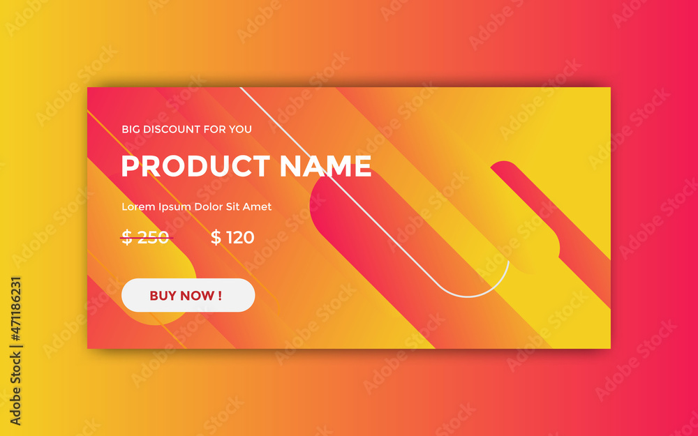 Aufkleber red and yellow abstract backgrounds form a subtle gradient color and there are shape ornaments to mo
