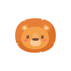 Wild animal cartoons. cute lion king vector elements for children