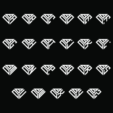 BDA to BDZ letter logo creative design, Multiple triple letter logo design