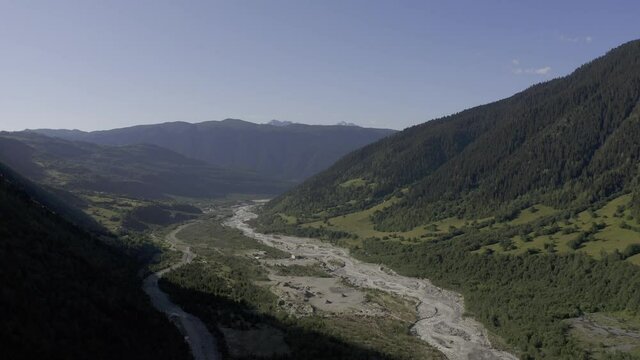 Aerial, Zemo Svaneti National Park, Georgia