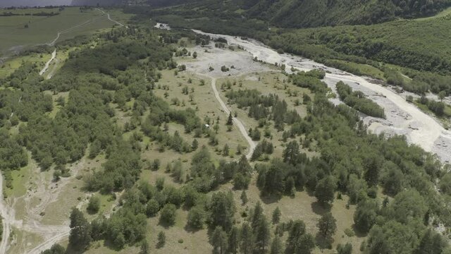 Aerial, Zemo Svaneti National Park, Georgia