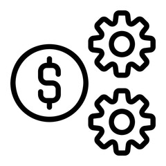 money management line icon