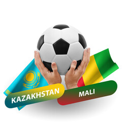 Soccer football competition match, national teams kazakhstan vs mali
