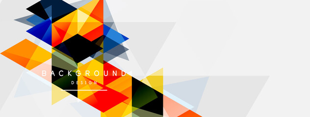 Mosaic triangles geometric background. Techno or business concept, pattern for wallpaper, banner, background, landing page
