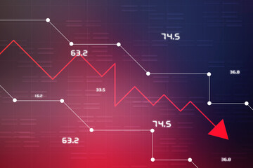 2d rendering Stock market online business concept. business Graph 