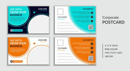Modern Business Postcard or EDDM Postcard Layout Design Template