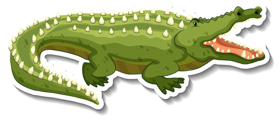 Crocodile wild animal cartoon sticker