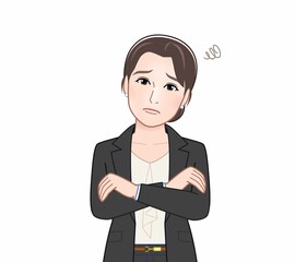 カジュアルスーツの女性