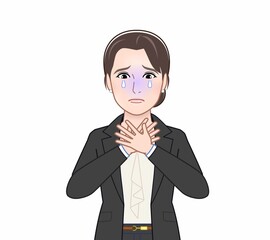 カジュアルスーツの女性