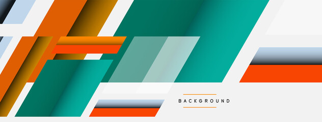 Vector background. Abstract overlapping color lines design with shadow effects. Illustration for wallpaper banner background or landing page