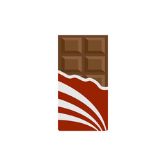 Chocolate bar icon design template vector isolated illustration