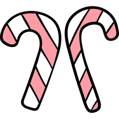 Candy cane christmas illustration
