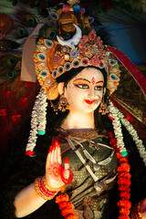 Goddess Durga Idol at Navratri festival celebration