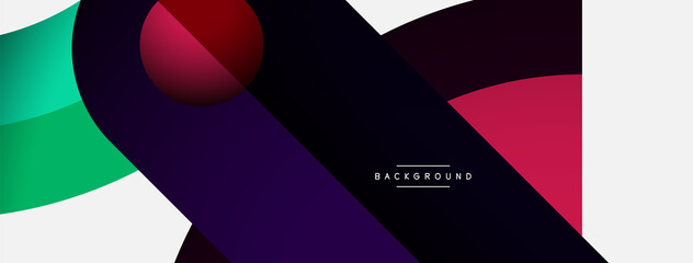 Trendy shapes, color minimal design composition, lines and shadows for wallpaper banner background or landing page