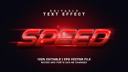 speed editable text effect vector