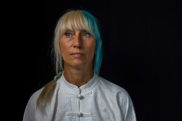 Wushu training in studio session