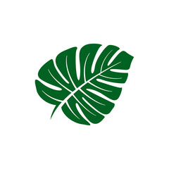 monstera blad logo pictogram ontwerp sjabloon vector