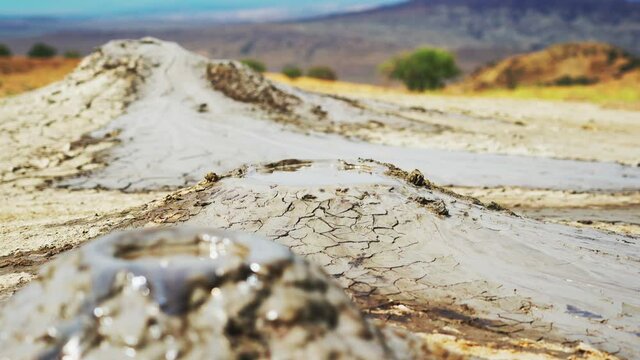 Mud Volcanoes At Takhti-Tepha Natural Monument, Georgia