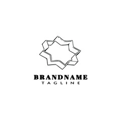 cookie cutter logo cartoon icon design template black isolated vector