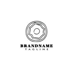 donuts logo icon cartoon design template vector