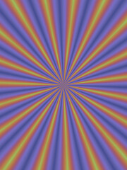 Blue yellow abstract background with rays