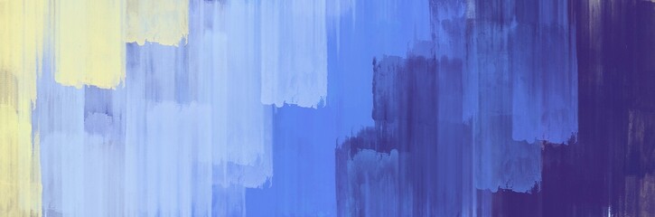 Abstract background painting art with blue gradient and yellow paint brush for December sale poster, banner, website, phone case design.