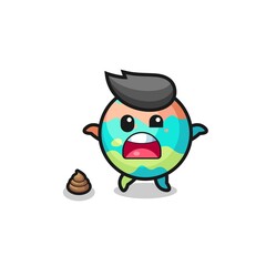 bath bombs earth surprised to meet poop