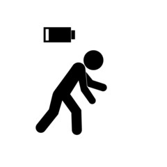 feeling exhausted. Tired manager  at working place