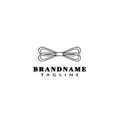 bow tie cartoon logo icon design template black isolated vector cute