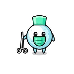 surgeon snow ball mascot character
