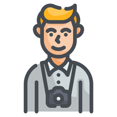 photographer line icon